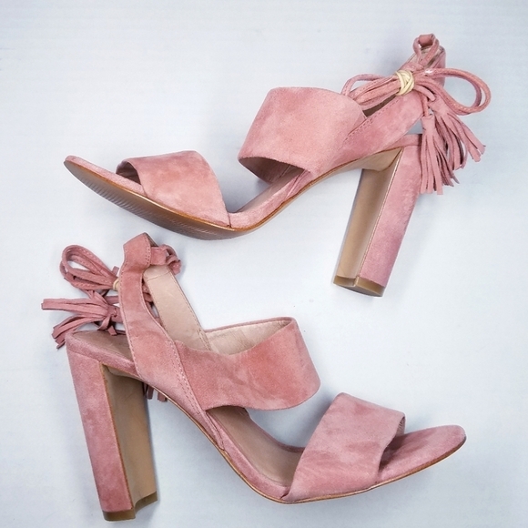 Madewell | Blush Suede‎ Strap Heel Sandals 7.5 - Picture 4 of 9